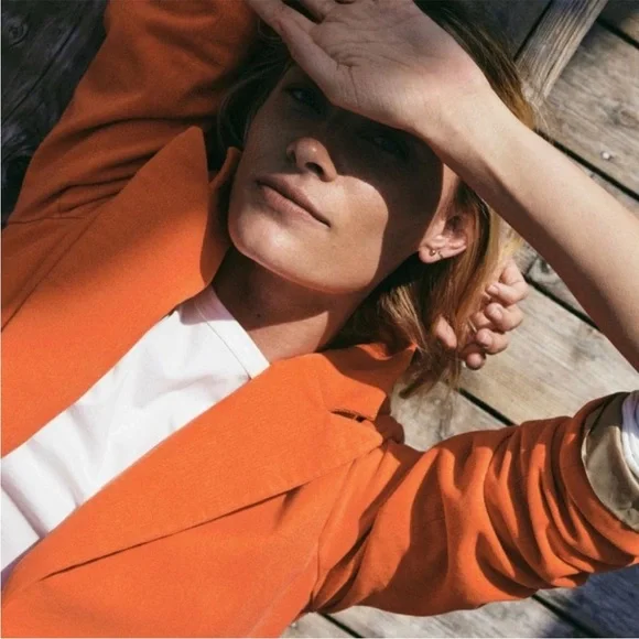 Outerknown Henry Corduroy Orange Blazer sz 4 - Picture 9 of 10